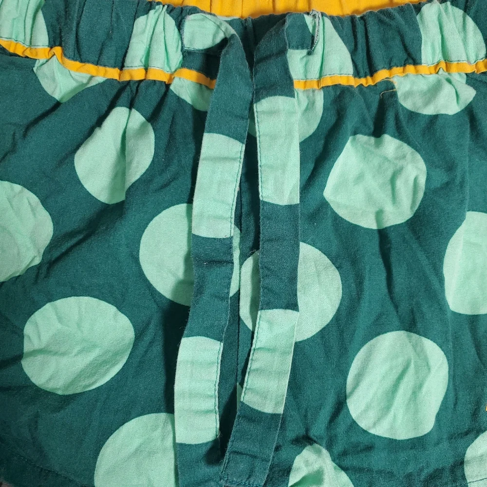 MLB Athletics Oakland Baseball Green Polka Dot Womans Pajama Shorts Small Great - Picture 4 of 5
